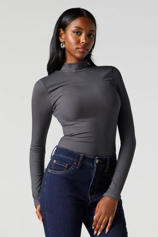 Contour Mock Neck Long Sleeve Bodysuit sold by Charlotte Russe
