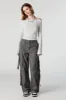 Washed Multi Pocket D-Ring Cargo Pant sold by Charlotte Russe