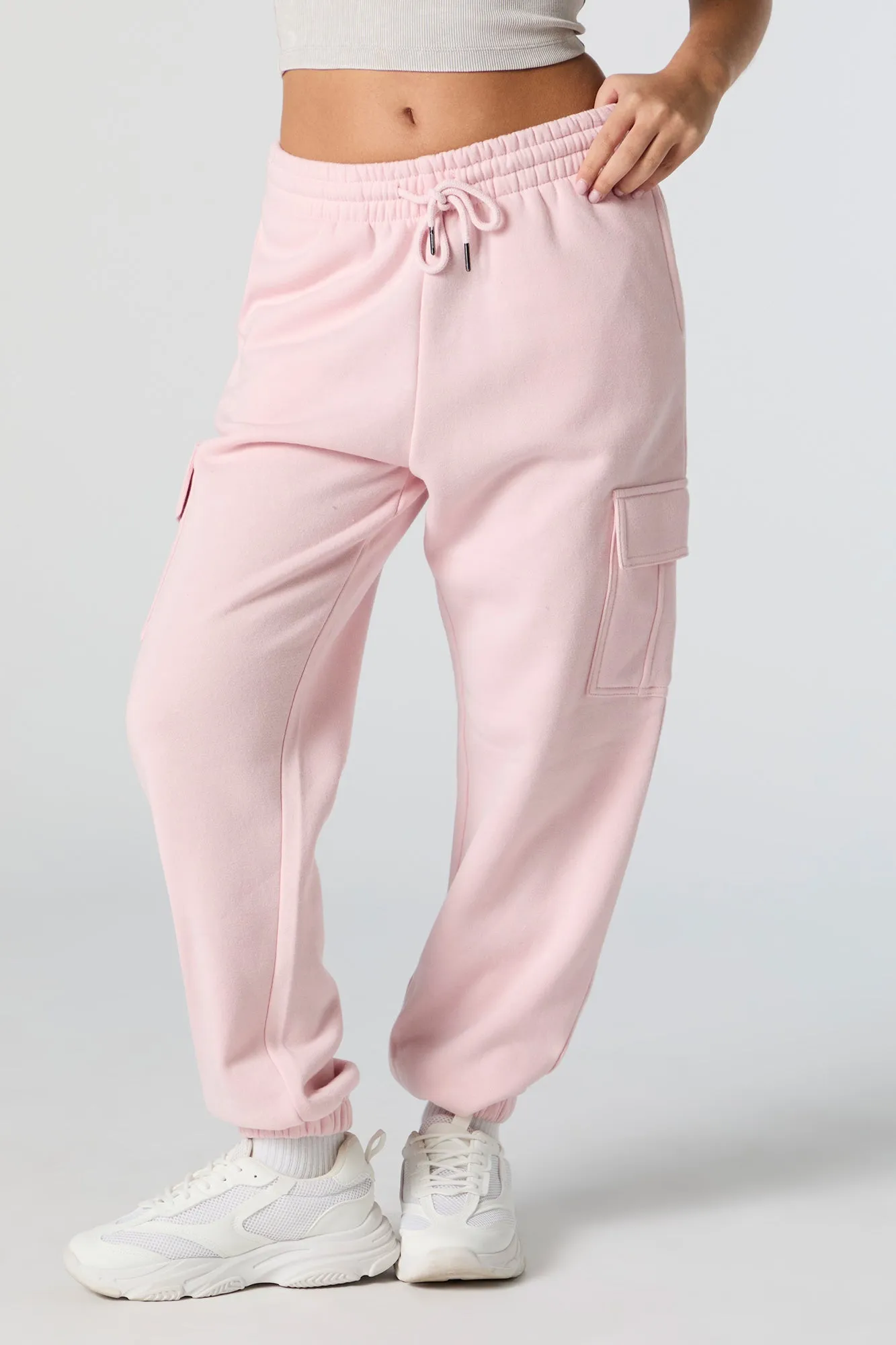 Soft Fleece Cargo Jogger sold by Charlotte Russe product image thumbnail 2