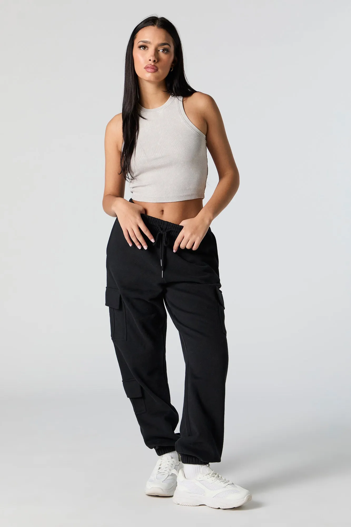 Soft Fleece Cargo Jogger sold by Charlotte Russe product image thumbnail 4