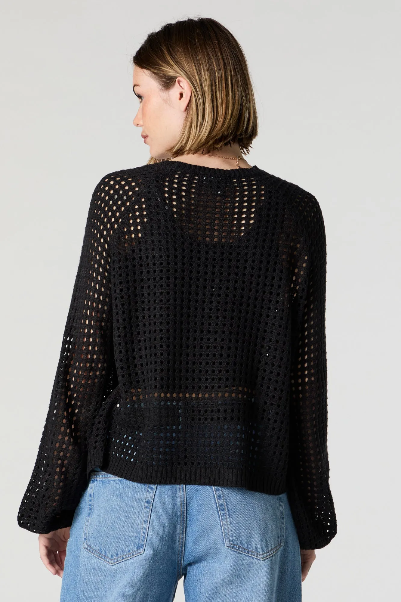 Open Knit Cardigan sold by Charlotte Russe product image thumbnail 3