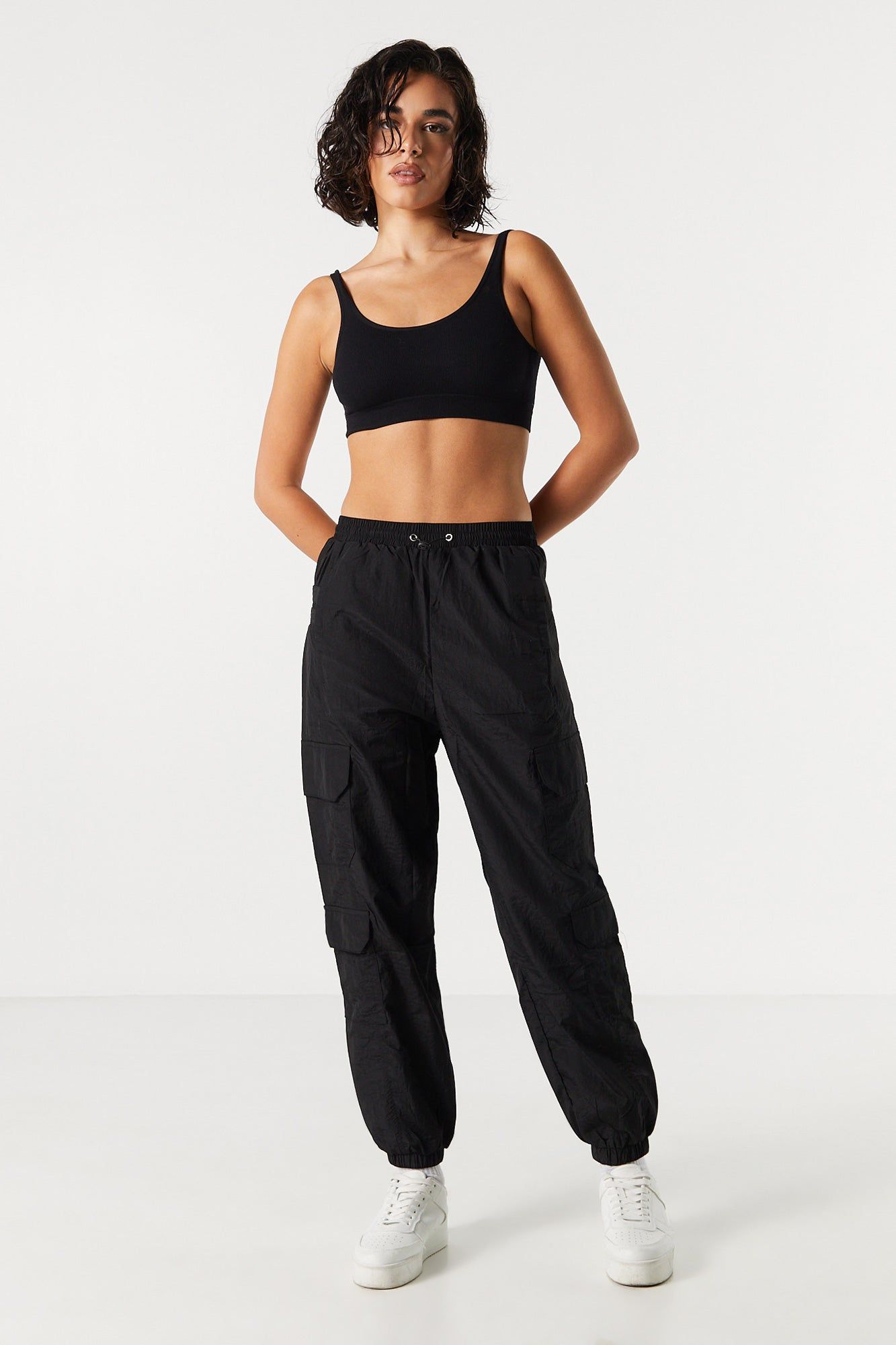 Nylon Multi Pocket Cargo Jogger sold by Charlotte Russe product image thumbnail 5