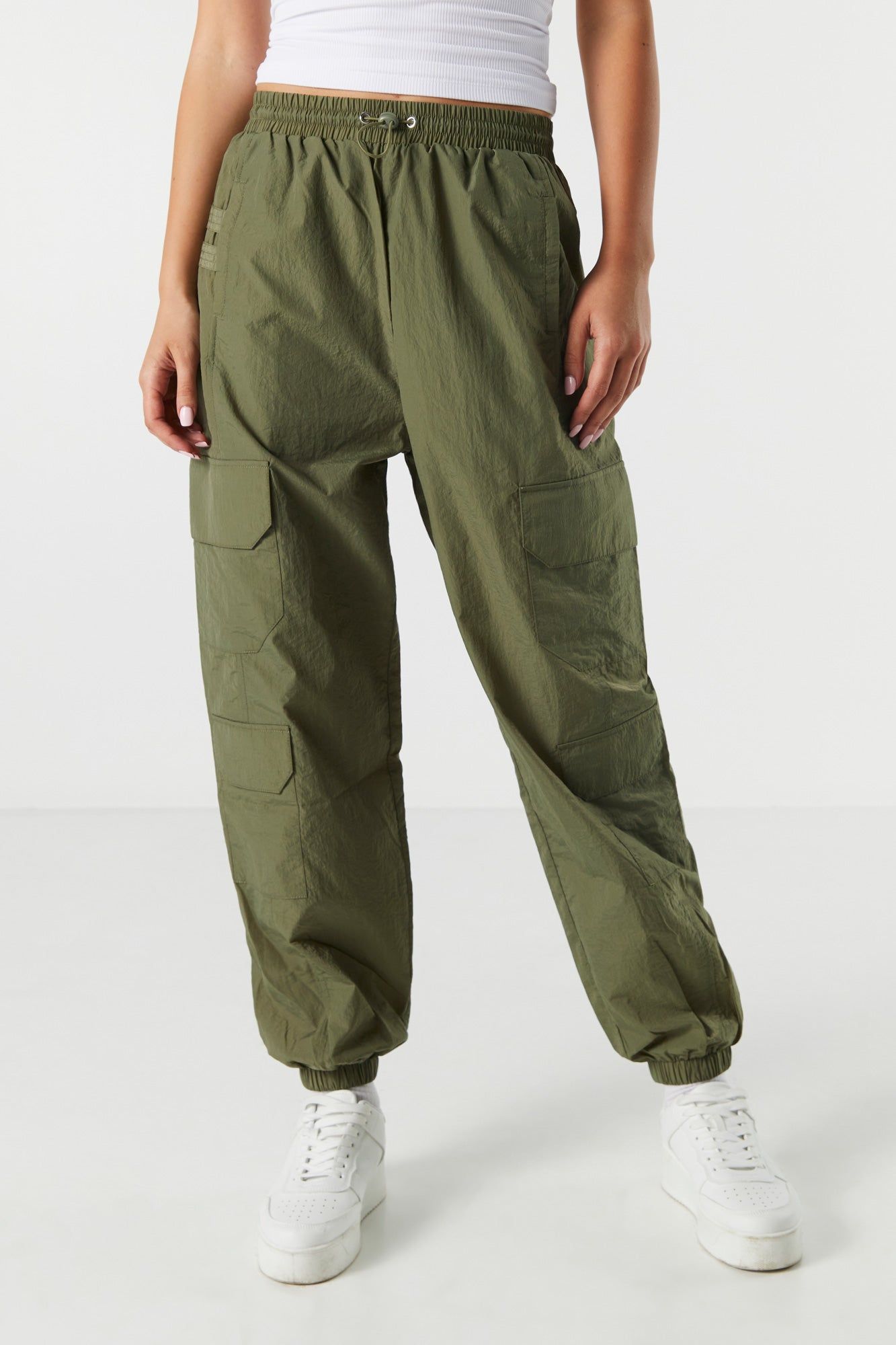 Nylon Multi Pocket Cargo Jogger sold by Charlotte Russe product image thumbnail 3