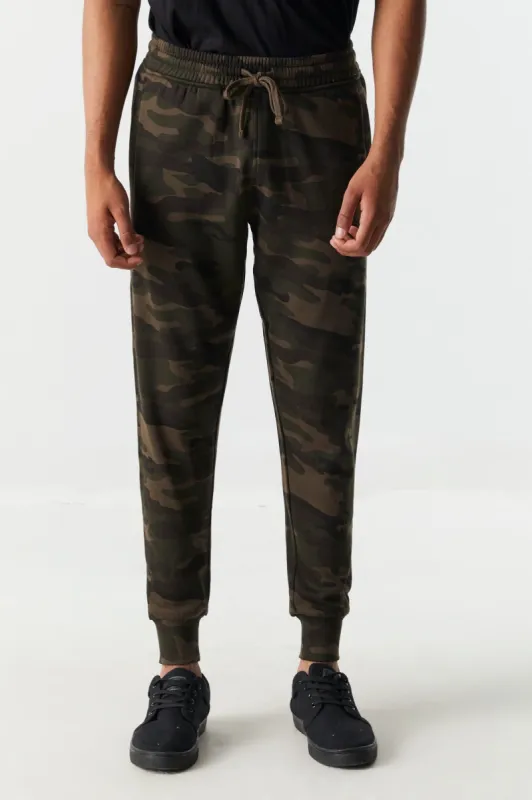 Camo Print Fleece Jogger sold by Charlotte Russe