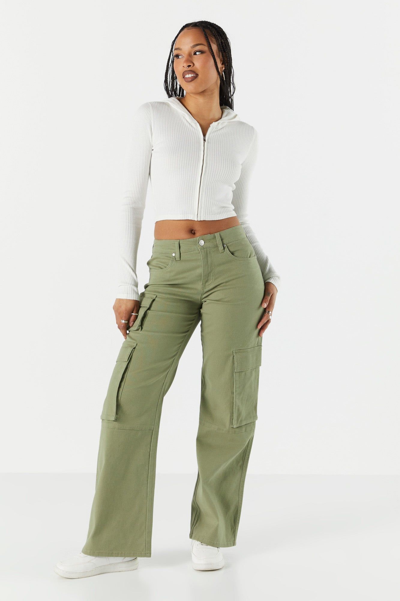 Multi Pocket Wide Cargo Pant sold by Charlotte Russe product image thumbnail 4