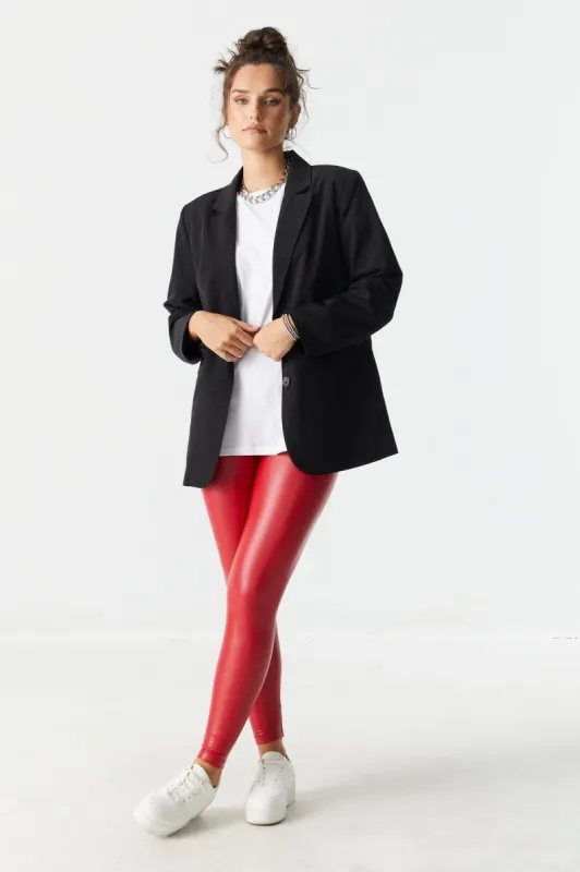 Faux-Leather High-Rise Shaper Legging sold by Charlotte Russe