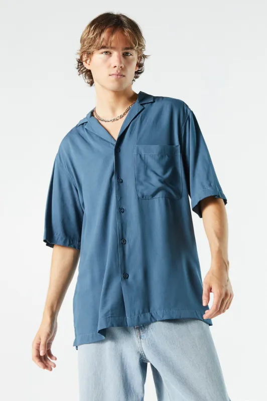 Colored Relaxed Button-Up Top sold by Charlotte Russe