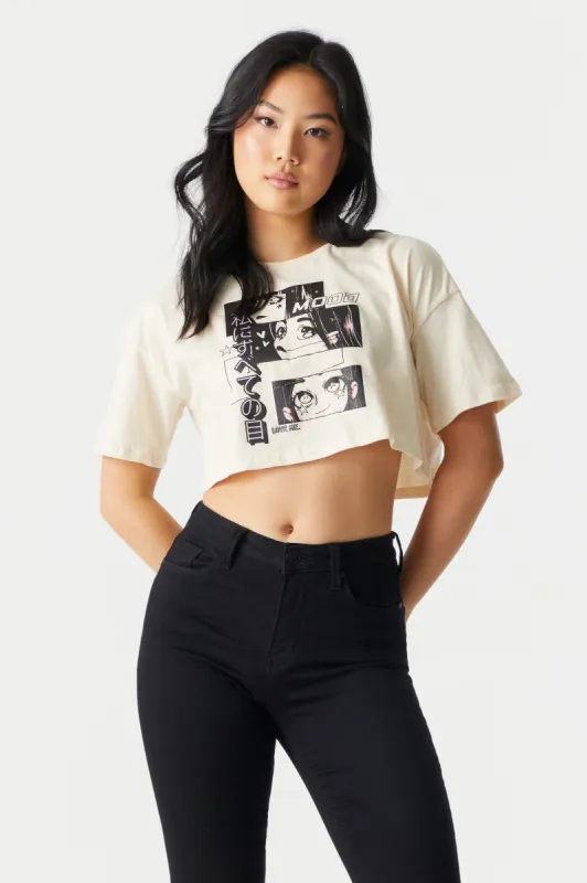Anime Mood Graphic Boxy Skimmer T-Shirt sold by Charlotte Russe