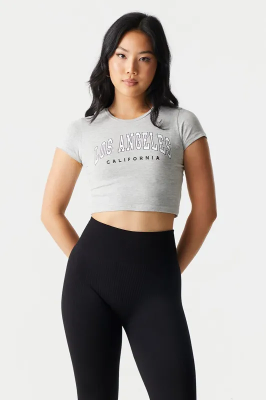 Los Angeles Graphic Crop T-Shirt sold by Charlotte Russe