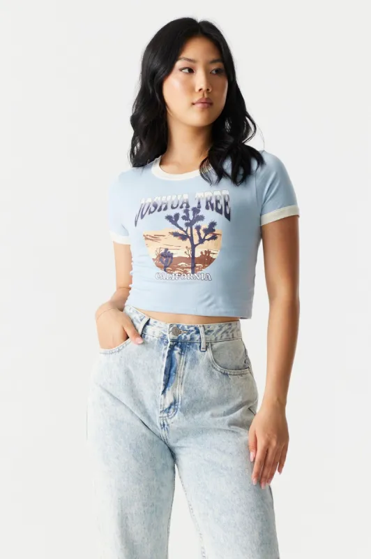 Joshua Tree Graphic Crop T-Shirt sold by Charlotte Russe