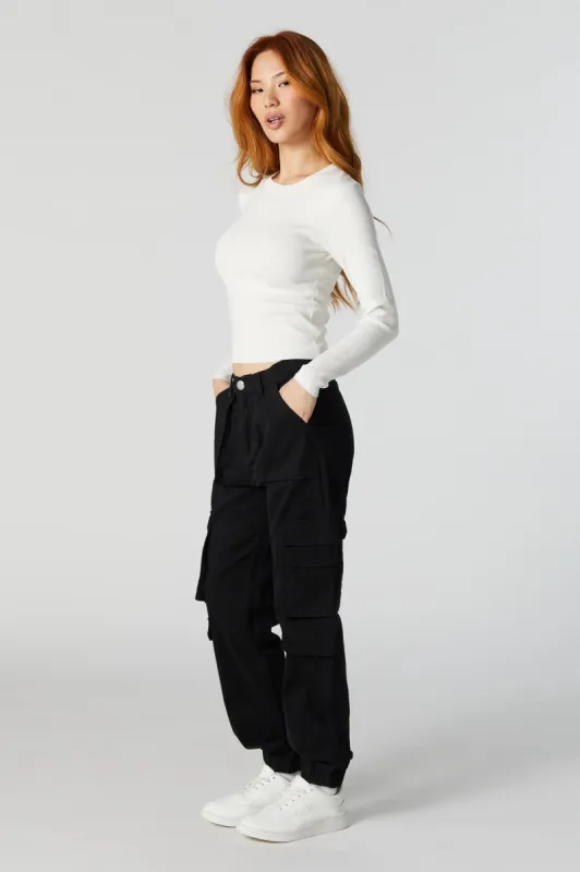 Twill Multi Pocket Cargo Jogger sold by Charlotte Russe