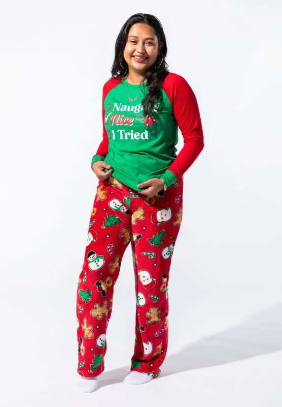 Fammy Jammies Xmas Plush 2 Piece Pajama Set sold by Charlotte Russe