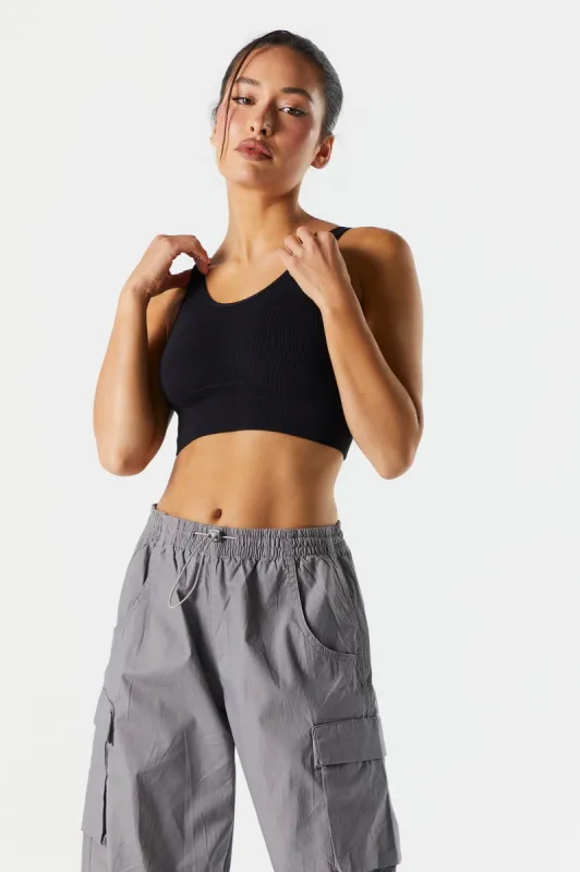 Seamless Ribbed Bralette sold by Charlotte Russe