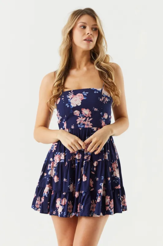Floral Tiered Mini Dress sold by Charlotte Russe