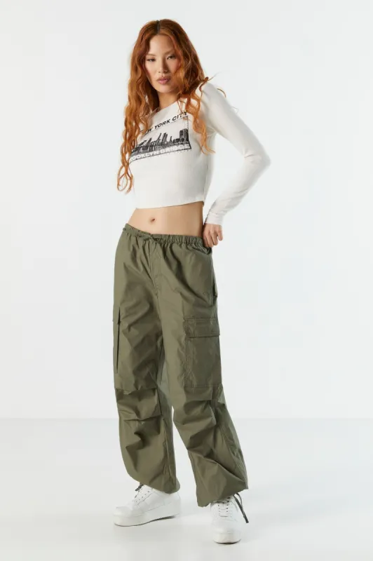 Poplin Cargo Parachute Pant sold by Charlotte Russe