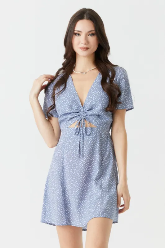 Spotted Print Cut-Out Mini Dress sold by Charlotte Russe