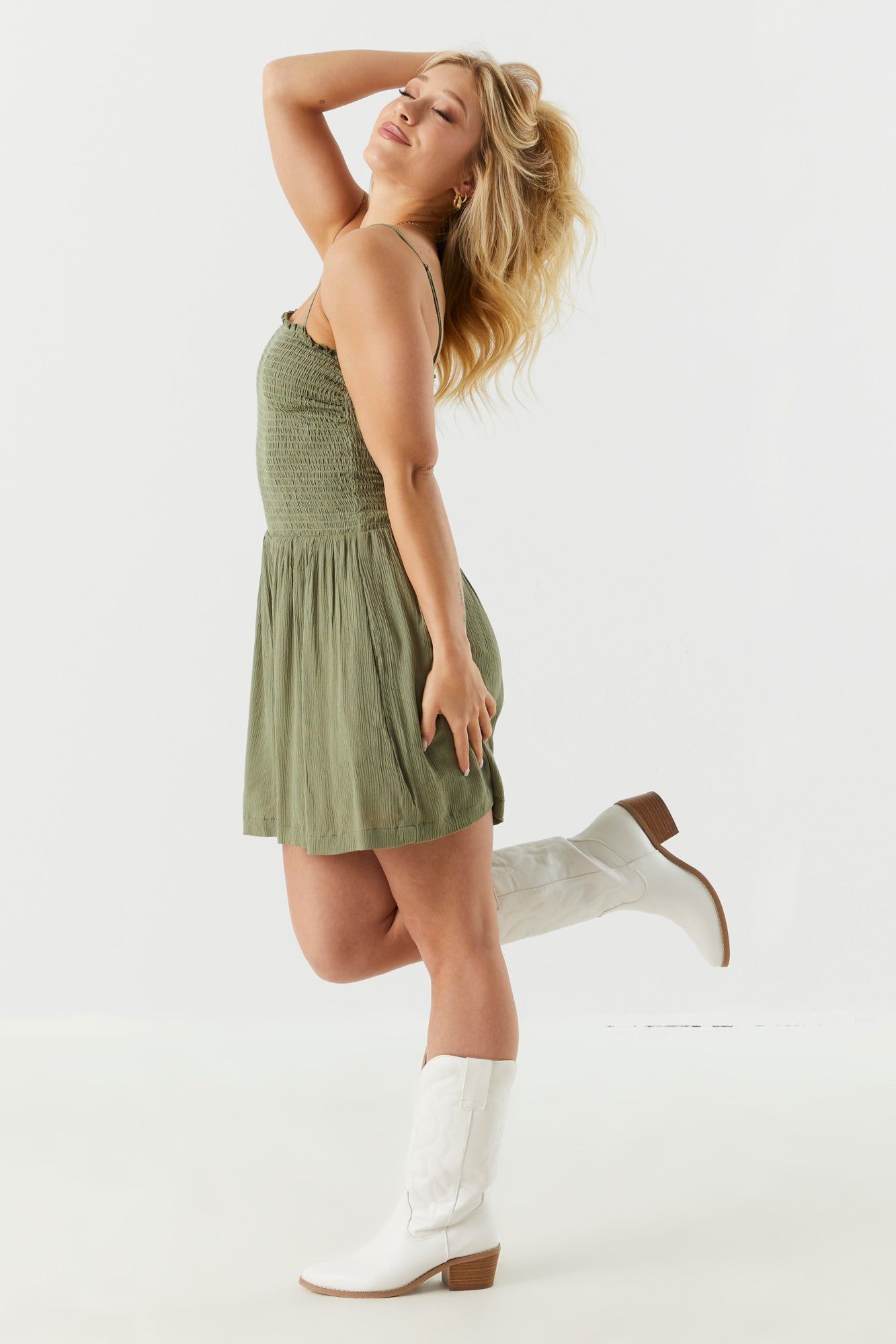 Smocked Top Romper sold by Charlotte Russe product image thumbnail 7