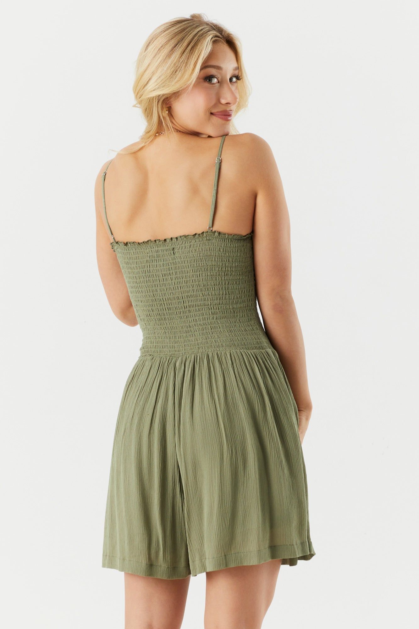 Smocked Top Romper sold by Charlotte Russe product image thumbnail 6