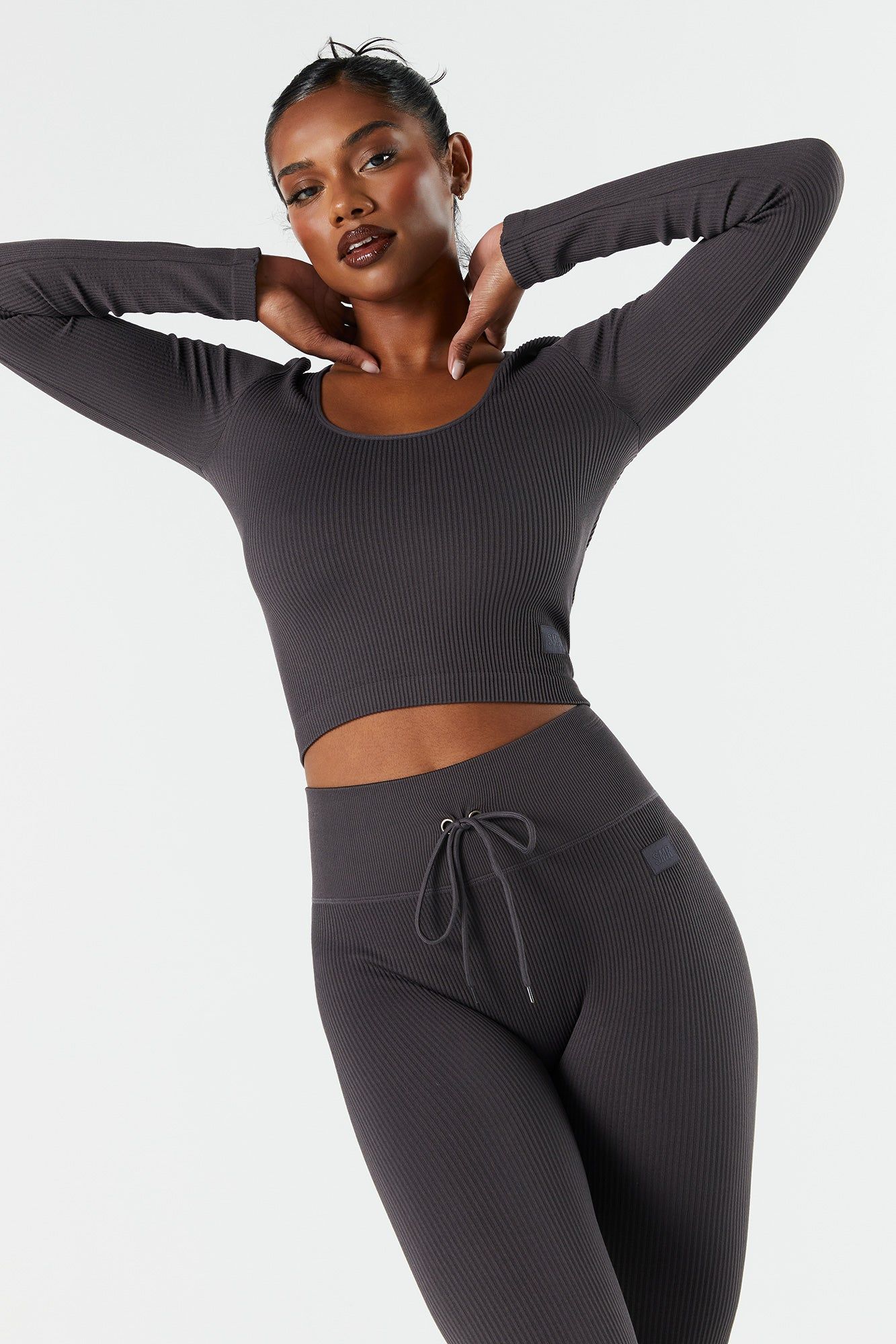 Sommer Ray Seamless Ribbed Long Sleeve Active Top sold by Charlotte Russe