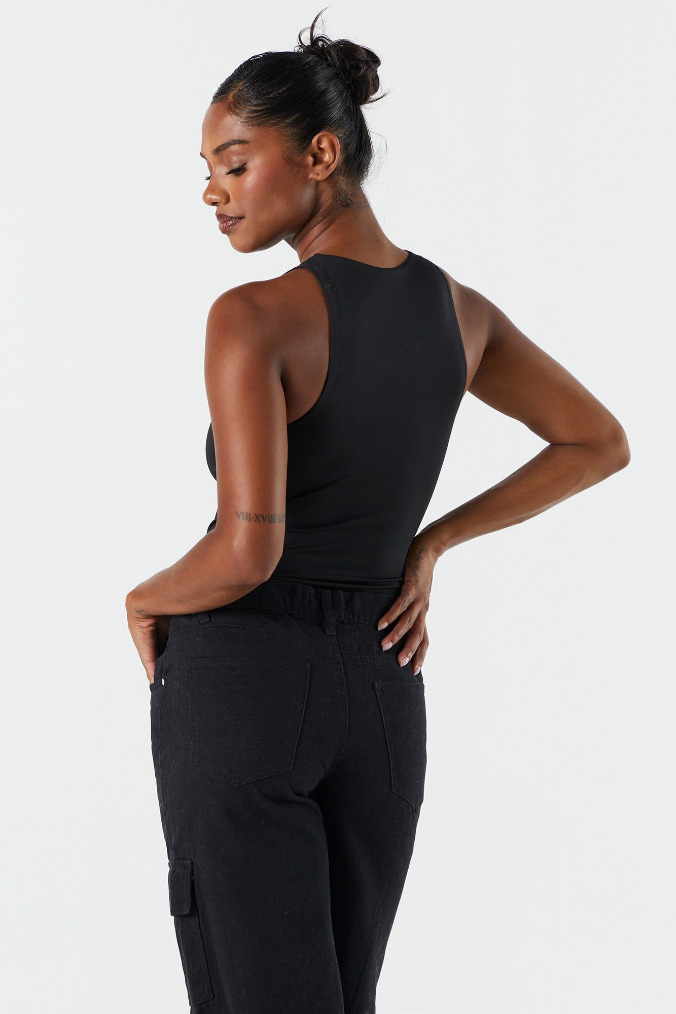 Contour High Neck Sleeveless Bodysuit sold by Charlotte Russe product image thumbnail 8