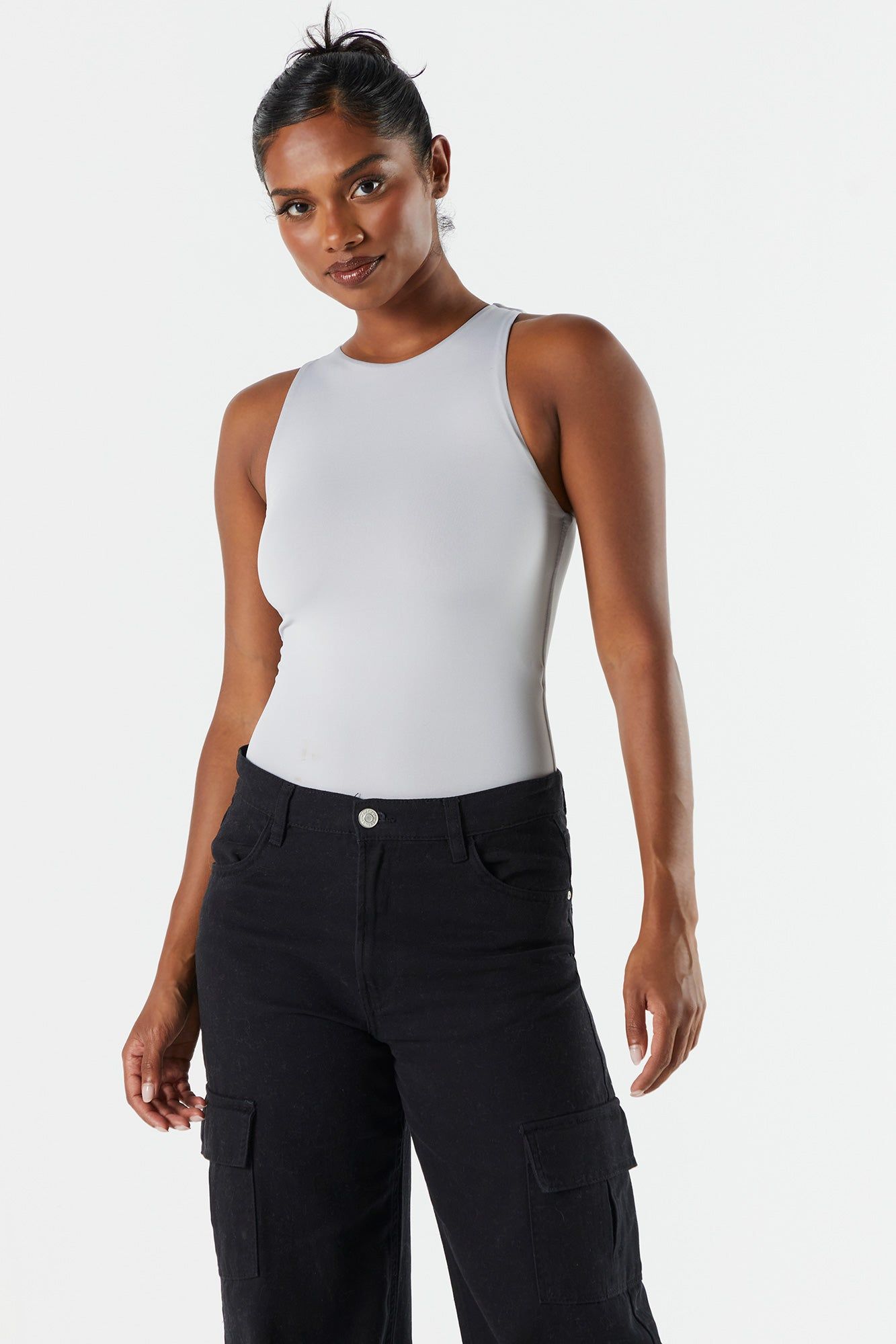 Contour High Neck Sleeveless Bodysuit sold by Charlotte Russe product image thumbnail 17