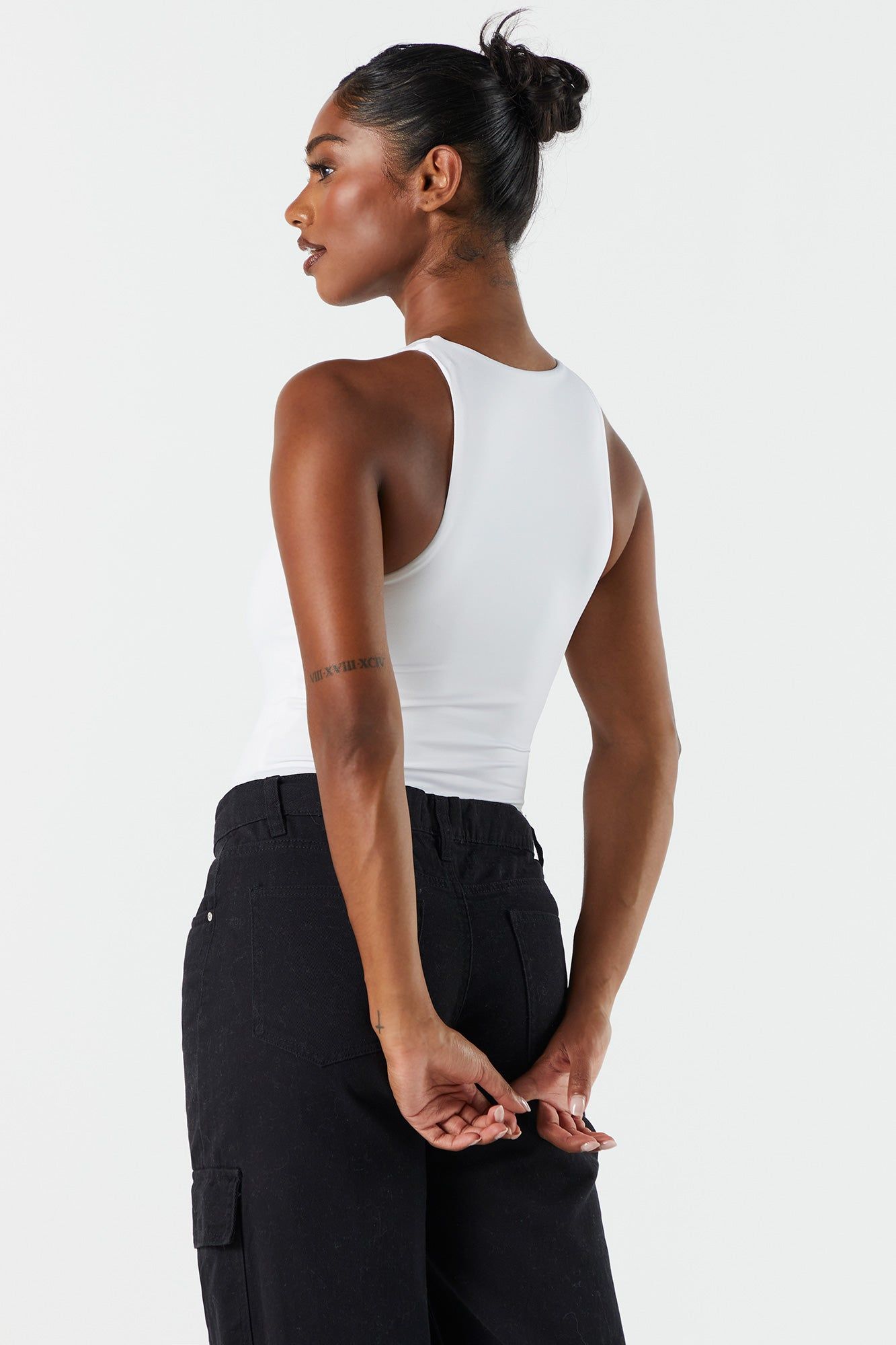 Contour High Neck Sleeveless Bodysuit sold by Charlotte Russe product image thumbnail 3