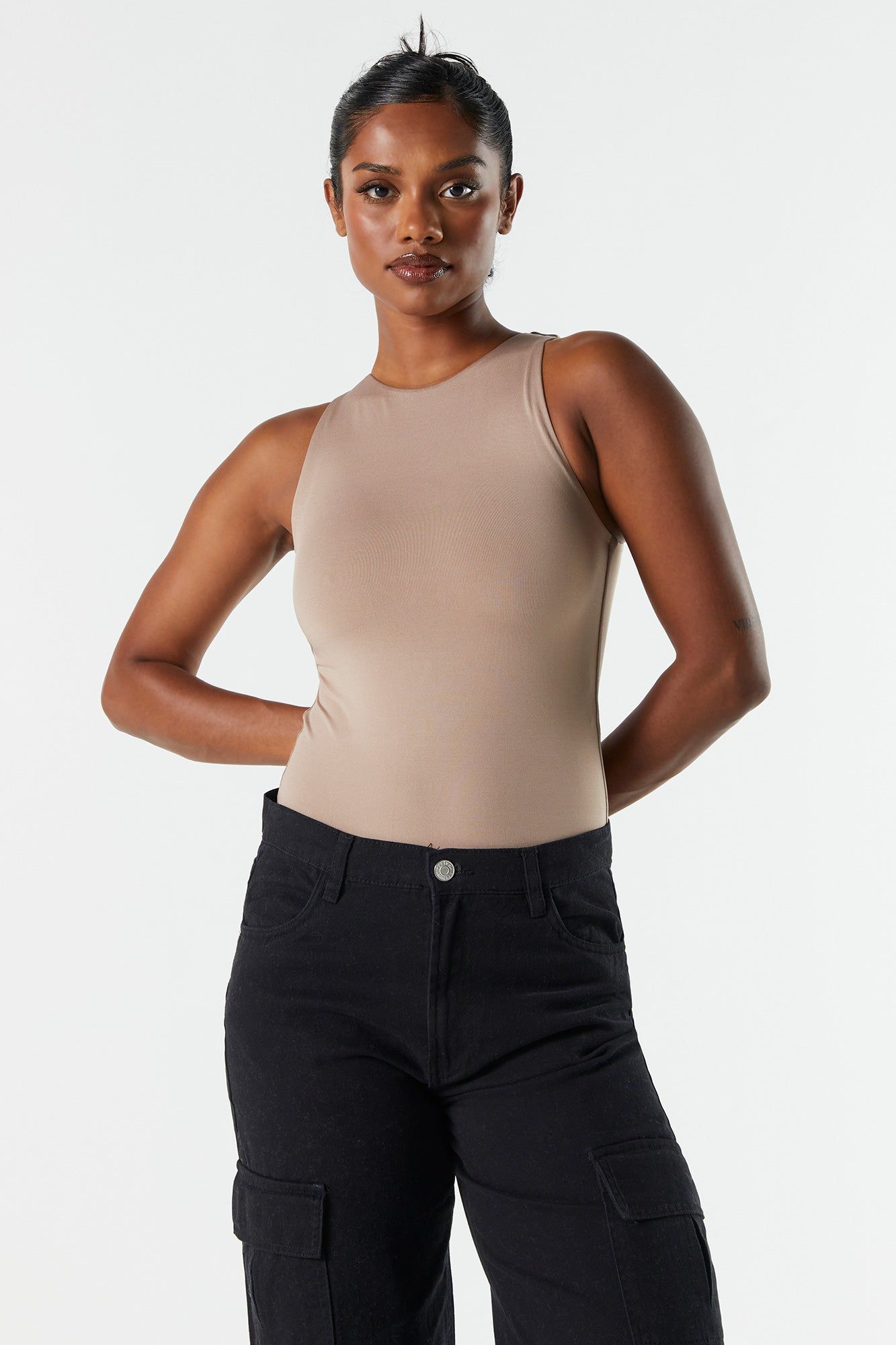 Contour High Neck Sleeveless Bodysuit sold by Charlotte Russe product image thumbnail 22