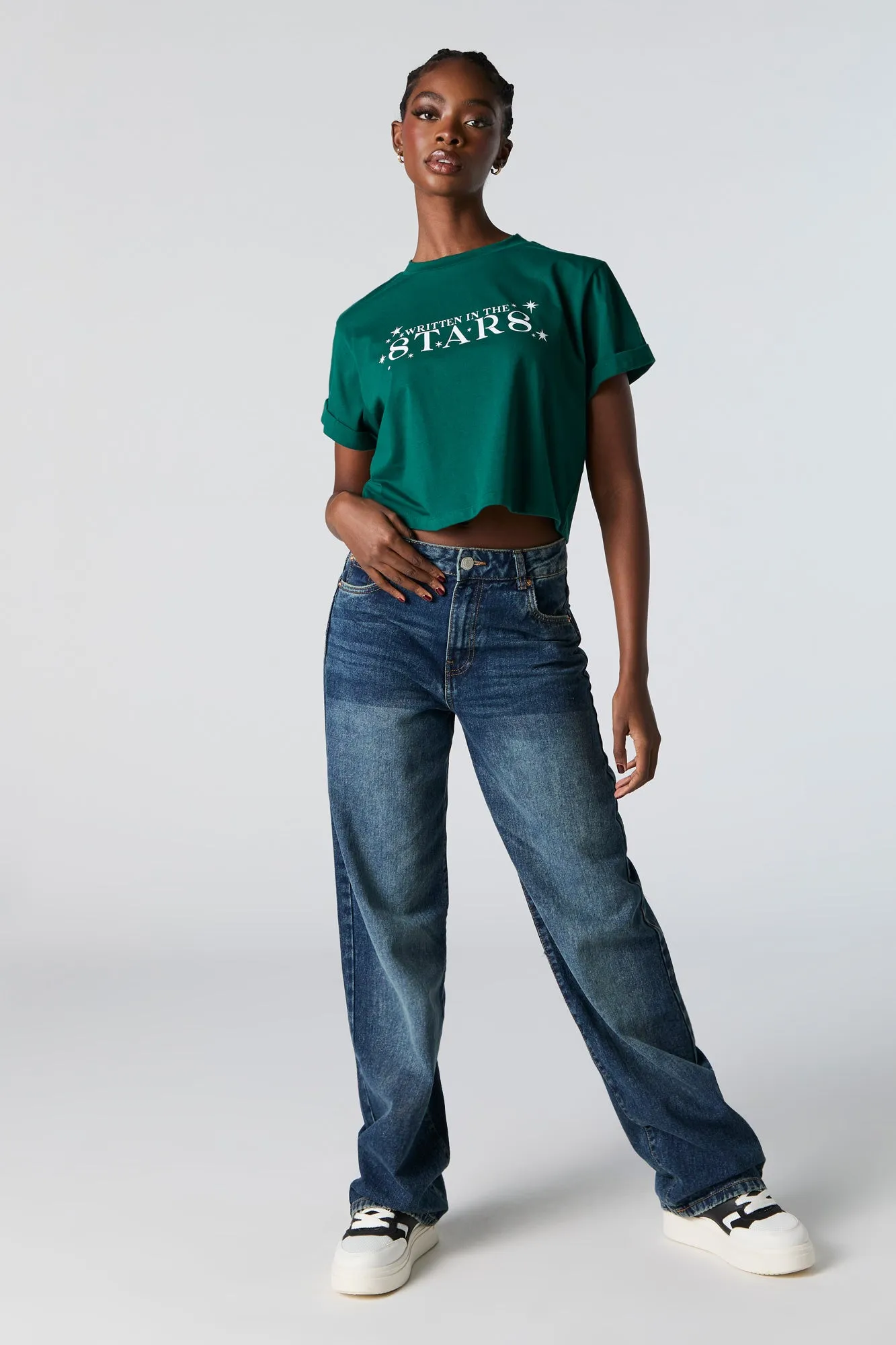 Written in Stars Graphic Boxy T-Shirt sold by Charlotte Russe product image thumbnail 3