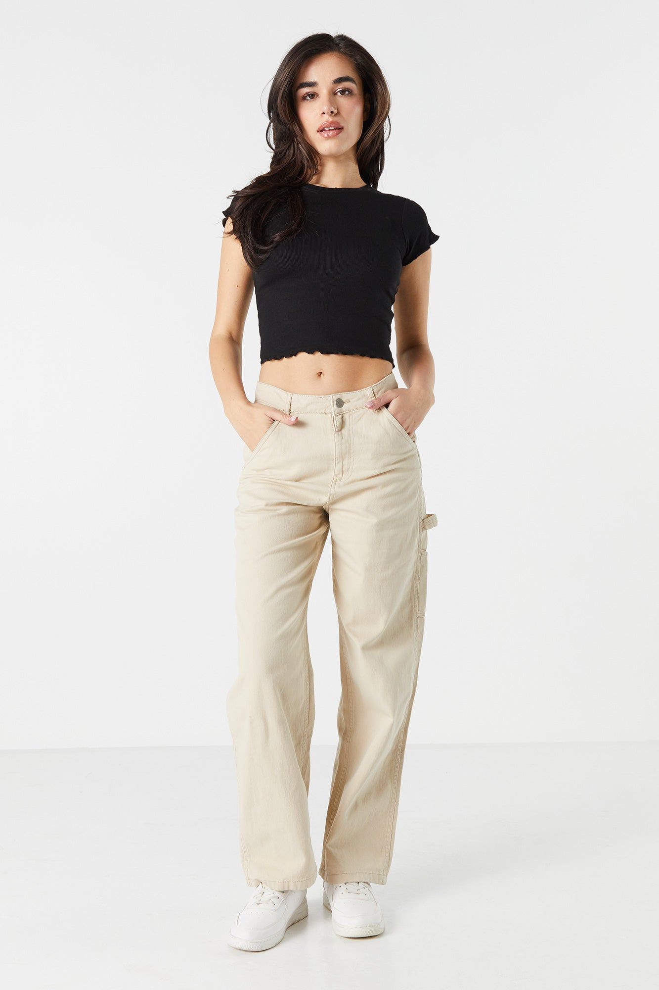 Ribbed Lettuce Trim T-Shirt sold by Charlotte Russe product image thumbnail 3