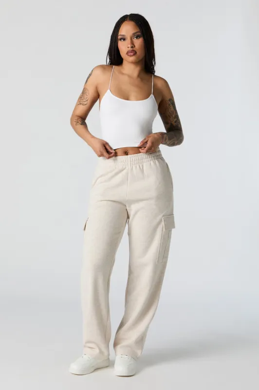 Fleece Cargo Sweatpant sold by Charlotte Russe
