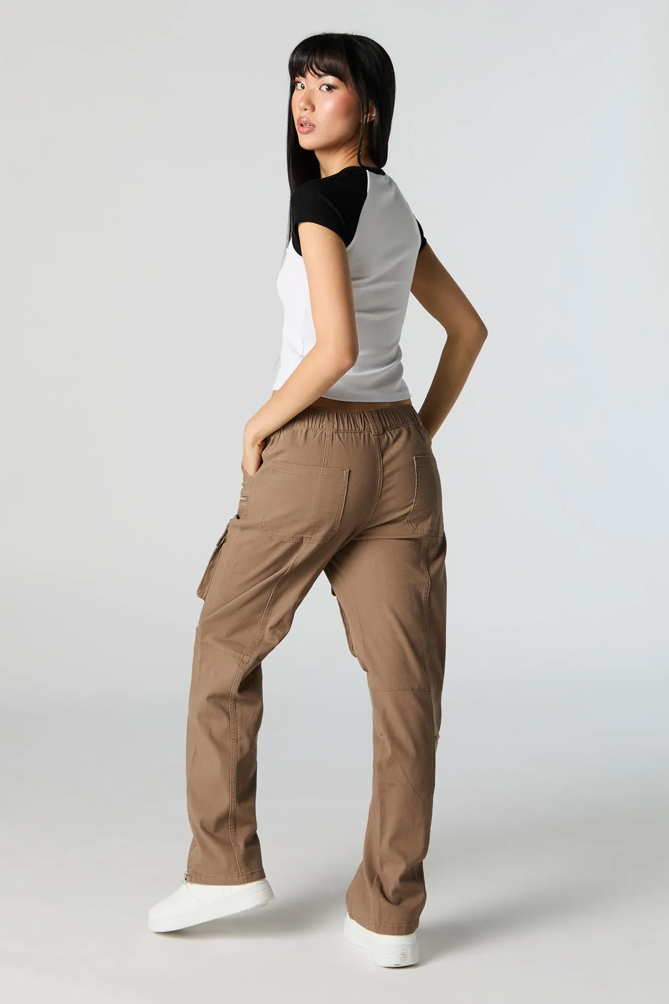 Zipper Hem Straight Leg Cargo Pant sold by Charlotte Russe product image thumbnail 3