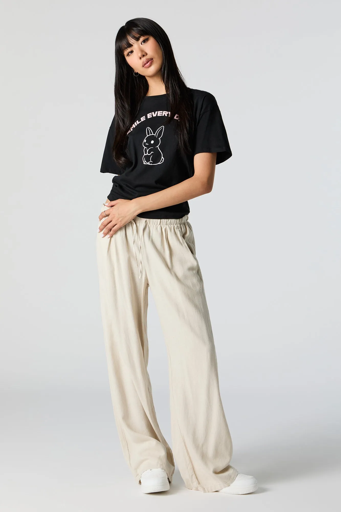 Smile Every Day Graphic Boyfriend T-Shirt sold by Charlotte Russe product image thumbnail 2