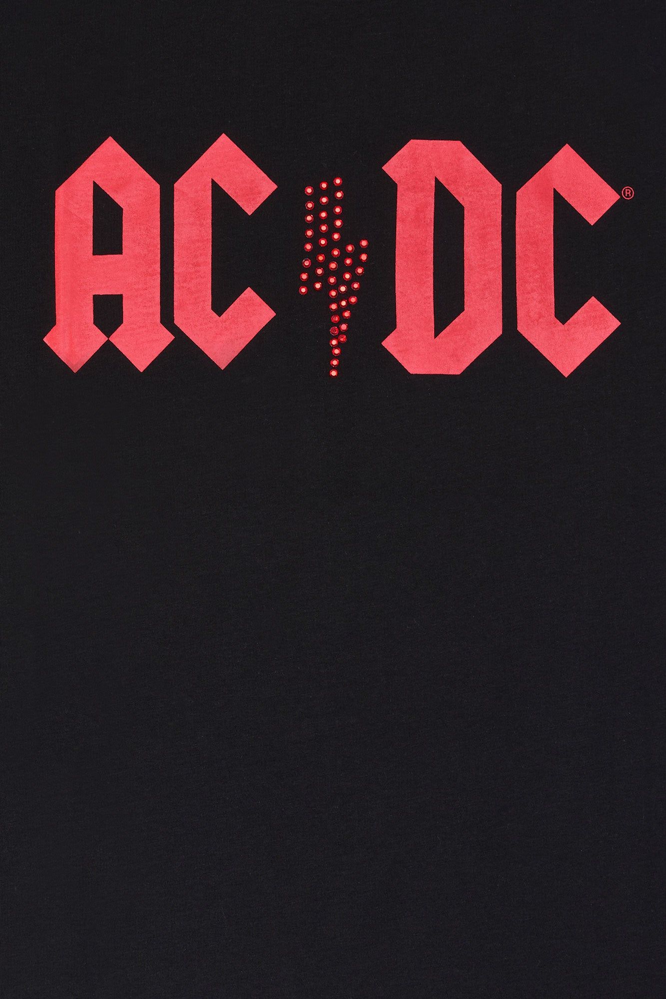 AC/DC Rhinestone Graphic Boyfriend T-Shirt sold by Charlotte Russe