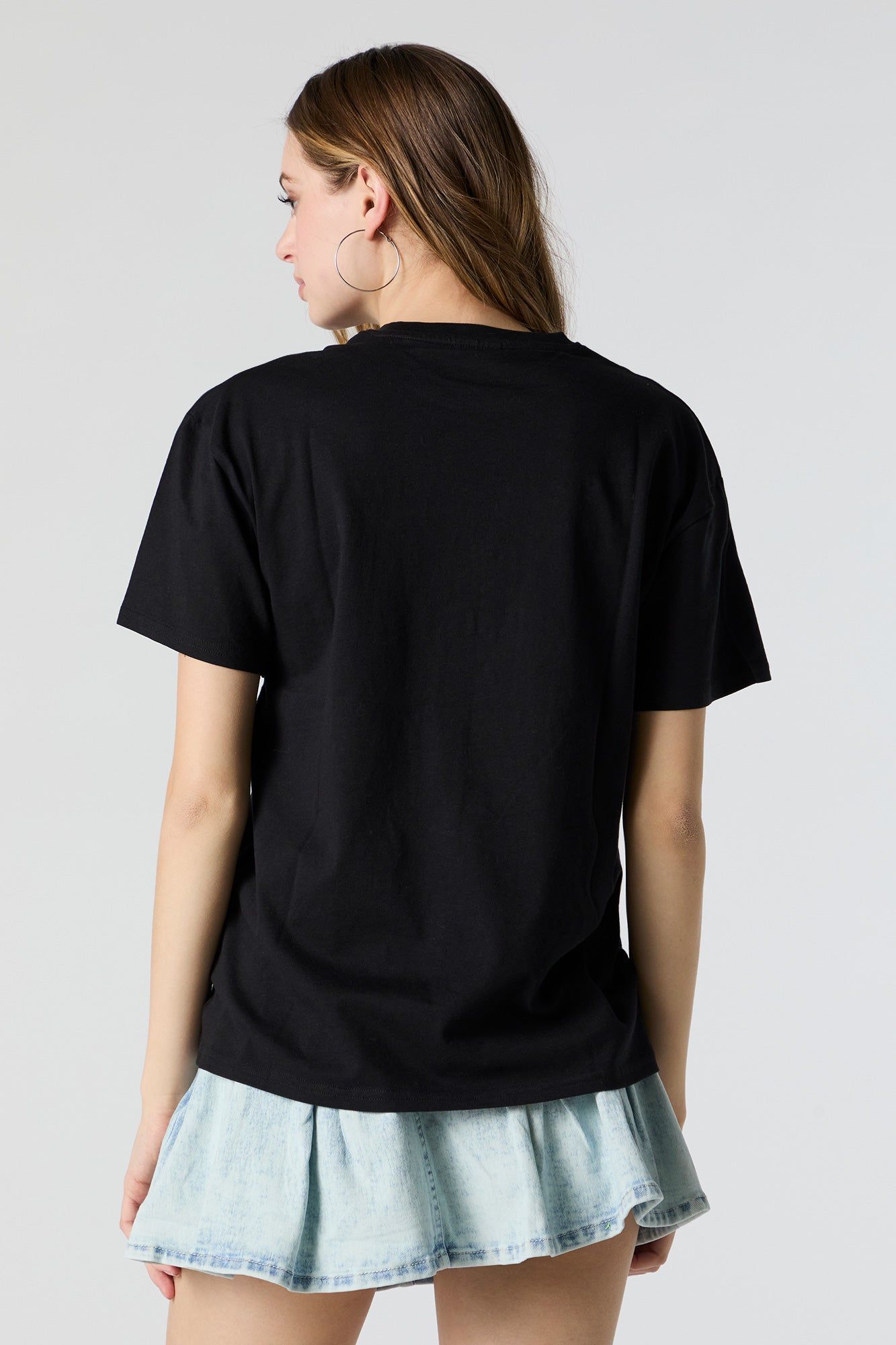 AC/DC Rhinestone Graphic Boyfriend T-Shirt sold by Charlotte Russe product image thumbnail 4