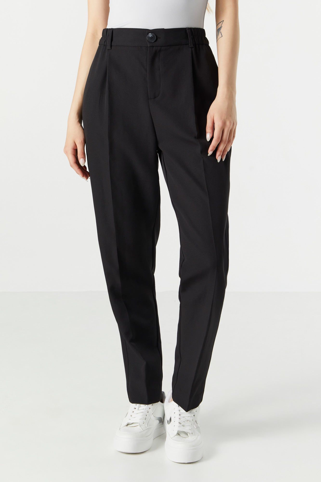 Elastic Waist Slim Dress Pant sold by Charlotte Russe product image thumbnail 5