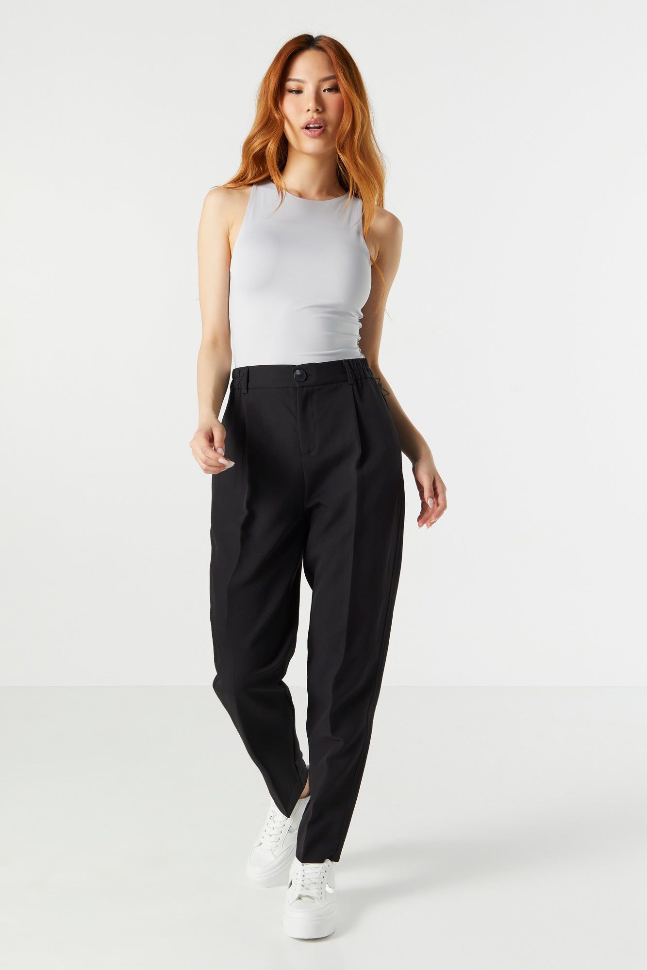 Elastic Waist Slim Dress Pant sold by Charlotte Russe product image thumbnail 4