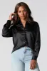 Satin Button-Up Top sold by Charlotte Russe