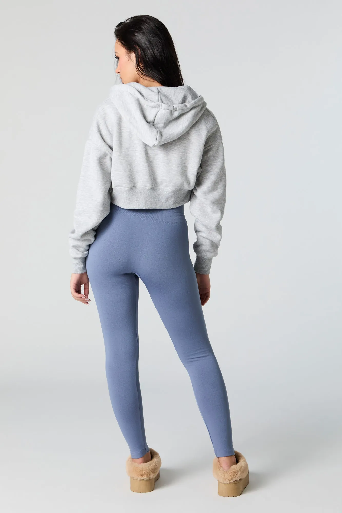 Seamless Solid High Rise Fleece Legging sold by Charlotte Russe product image thumbnail 3