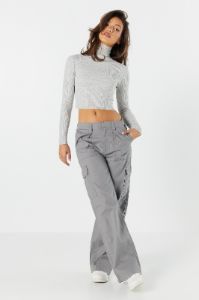 Ribbed Knit Cropped Turtleneck Sweater sold by Charlotte Russe