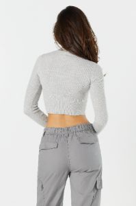 Ribbed Knit Cropped Turtleneck Sweater sold by Charlotte Russe