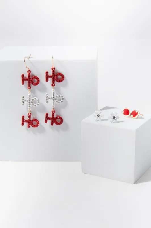 Ho Ho Ho Earring Set (3 Pack) sold by Charlotte Russe