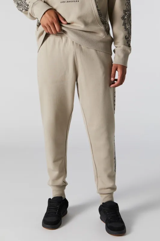 Graphic Fleece Jogger sold by Charlotte Russe