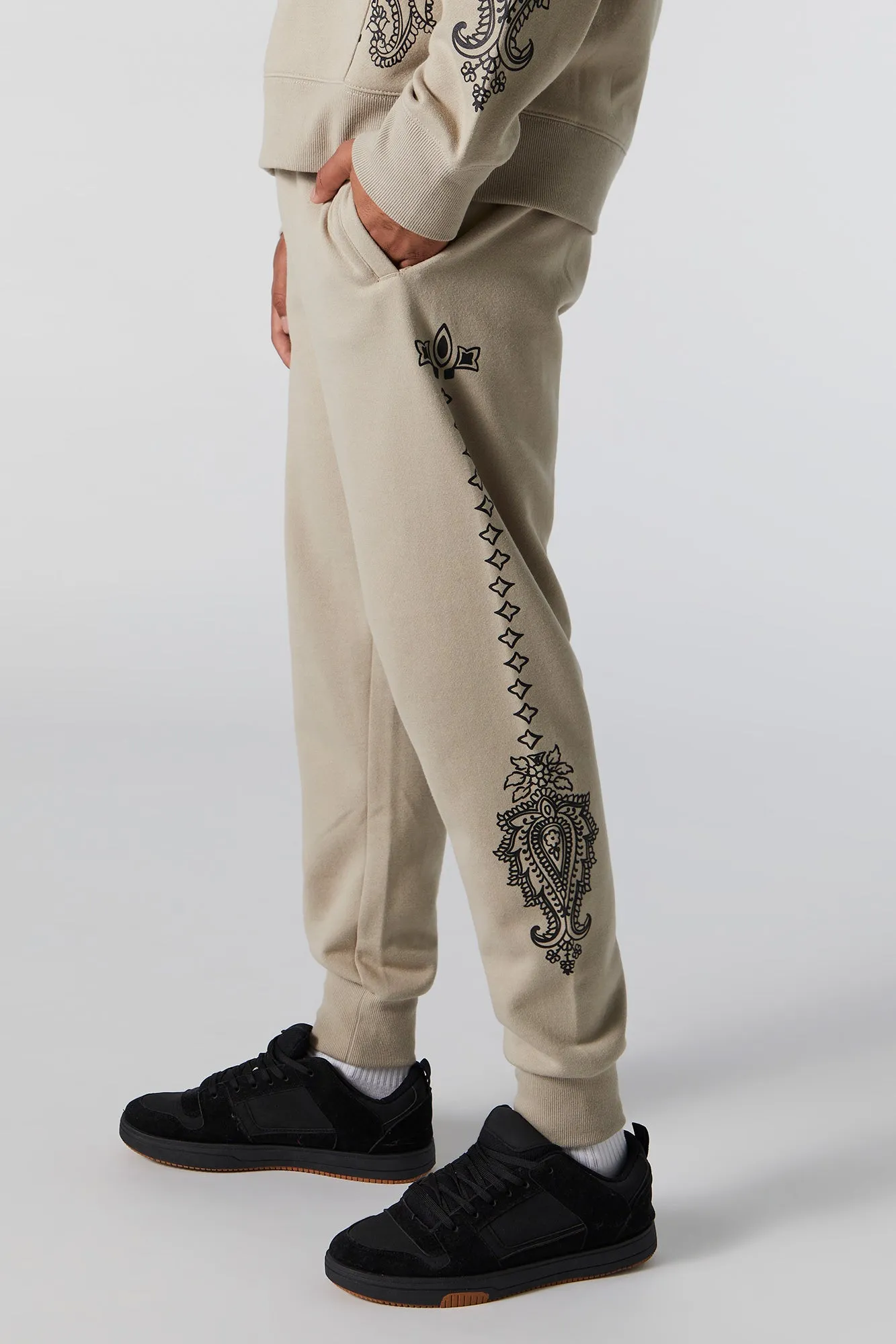 Graphic Fleece Jogger sold by Charlotte Russe product image thumbnail 4