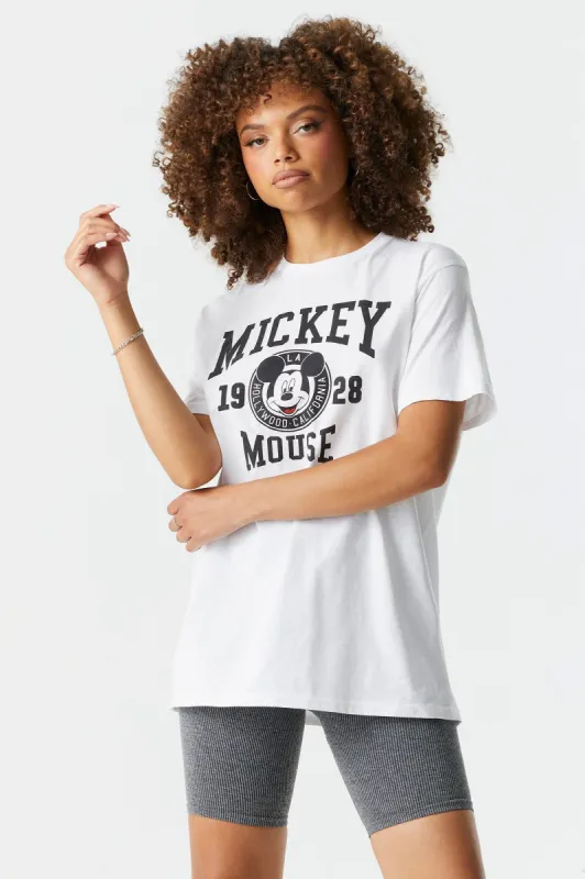 Mickey Mouse Varsity Graphic Boyfriend T-Shirt sold by Charlotte Russe