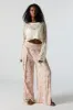 Leaf Print Smocked Palazzo Pant sold by Charlotte Russe