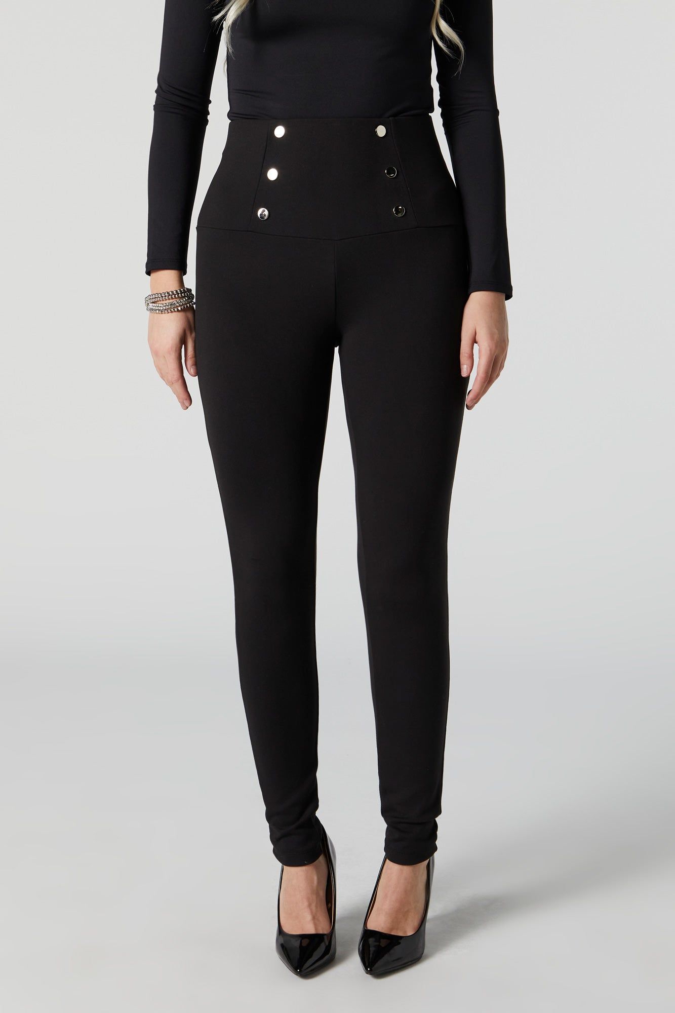 High Rise Buttoned Legging sold by Charlotte Russe product image thumbnail 2