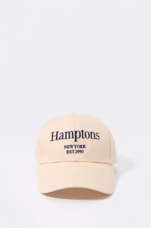Hamptons Embroidered Baseball Hat sold by Charlotte Russe