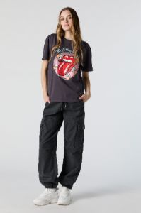 The Rolling Stones Rhinestone Graphic Boyfriend T-Shirt sold by Charlotte Russe