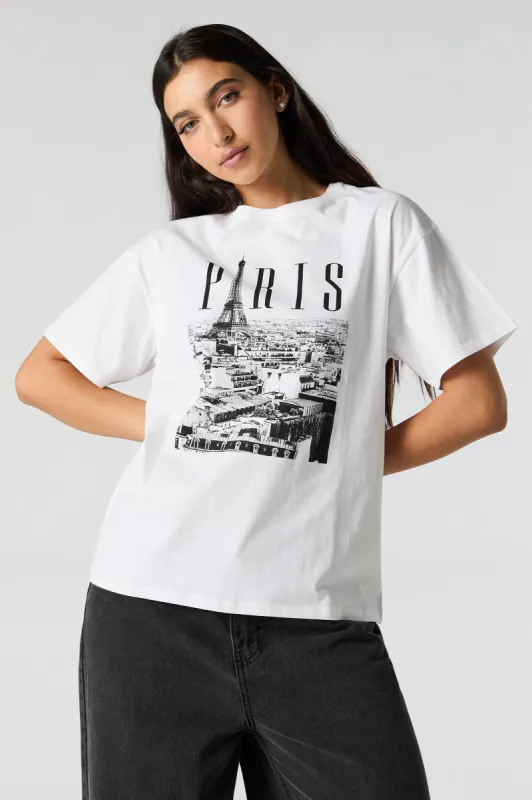 Paris Graphic Boyfriend T-Shirt sold by Charlotte Russe