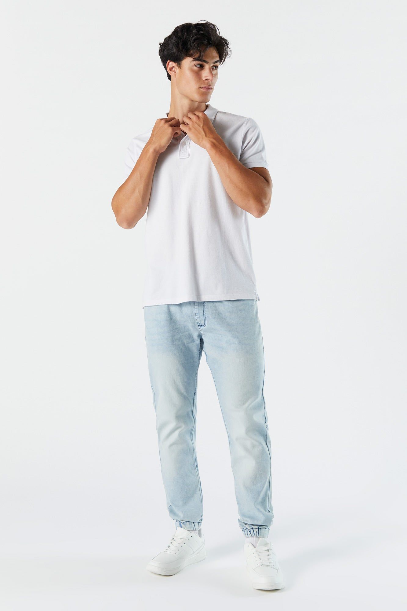Light Wash Denim Jogger sold by Charlotte Russe product image thumbnail 2